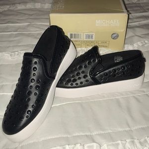 Michael Kors Black Studded Slip-ons NWT
